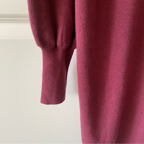 Aritzia Wilfred Rebecca Frosted Plum Purple Knit Turtleneck Long Sleeve Dress - Picture 6 of 13
